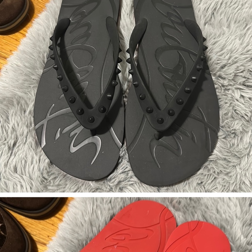 christian louboutin flip flops